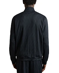 Aksel Wave Jacquard Zipper Shirt Jacket