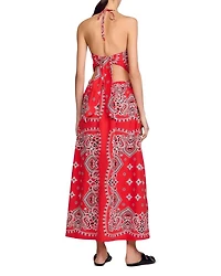 Bandana Print Maxi Dress