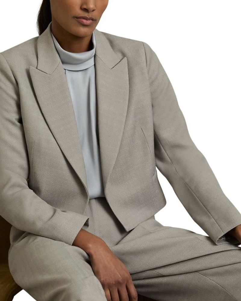 Harper Textured Cropped Blazer