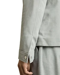 Slim Fit Belle Suede Zipper Shacket