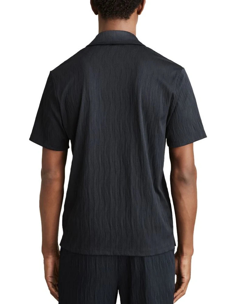Alvar Wave Jacquard Cuban Shirt