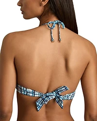 Daniella Printed Halter Bikini Top