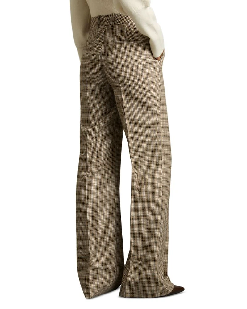 Vida Check Wide Leg Trousers