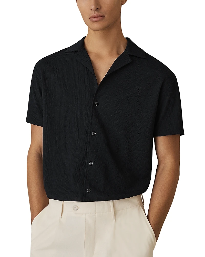 Reiss Textured Cuban Shirt