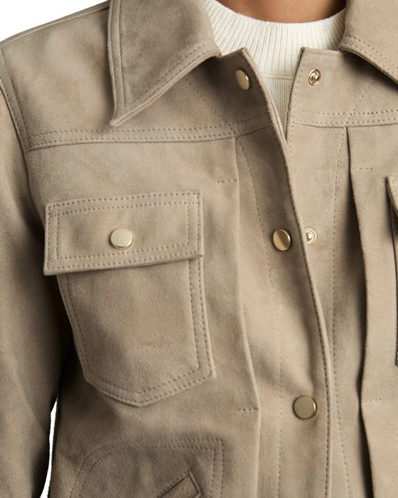 Conor Suede Trucker Jacket