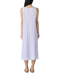 Crushed Silk Midi Dress
