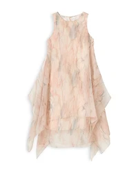 Silk Handkerchief Hem Dress