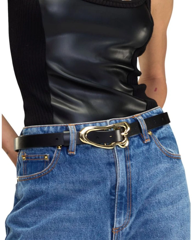 Signature Thin Buckle Belt