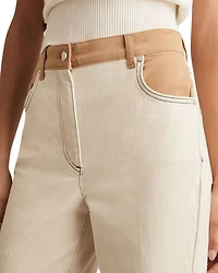 Maddie Twisted Seam Jeans Ecru