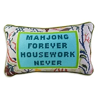 Furbish Studio Mahjong Needlepoint Decorative Pillow