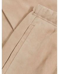 Meagan Drawstring Leather Skirt