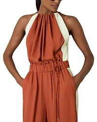 Side Stripe Rope Tie Jumpsuit
