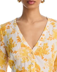 Soft Printed Peplum Blouse - Exclusive