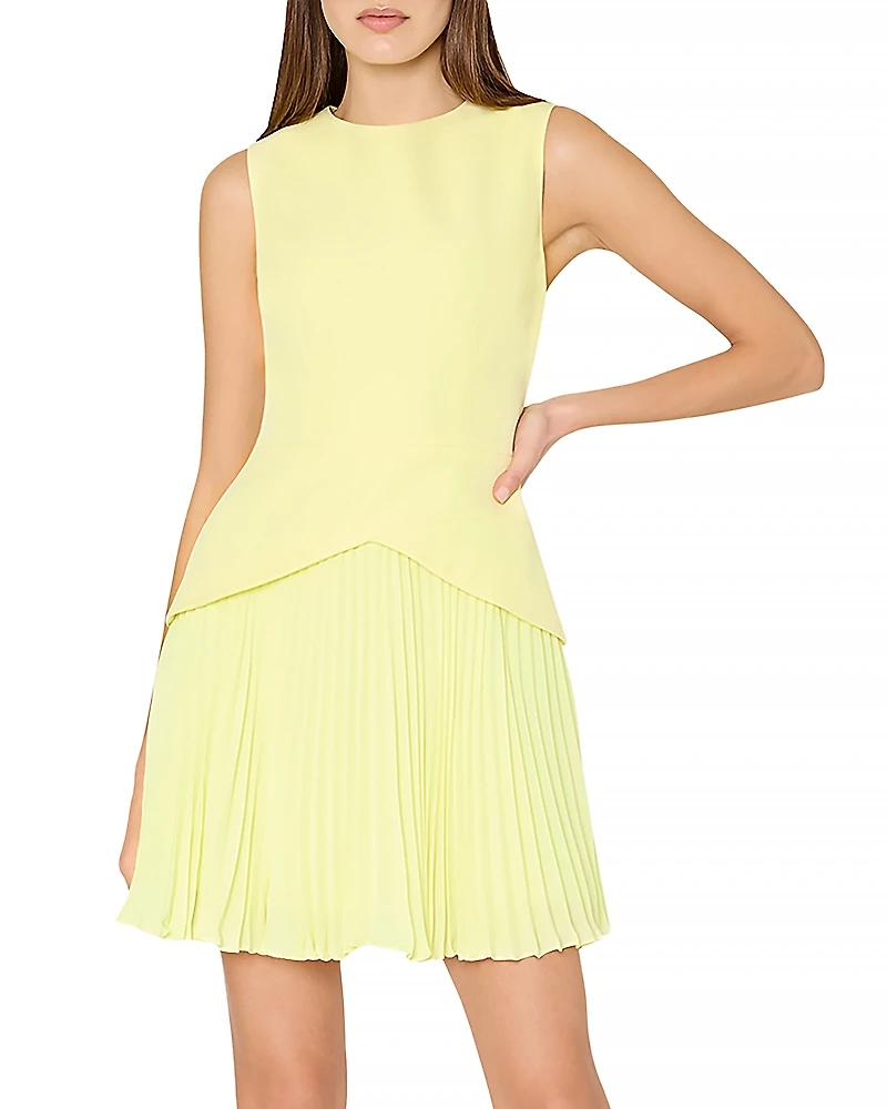 Milly Haddy Pleated Mini Dress