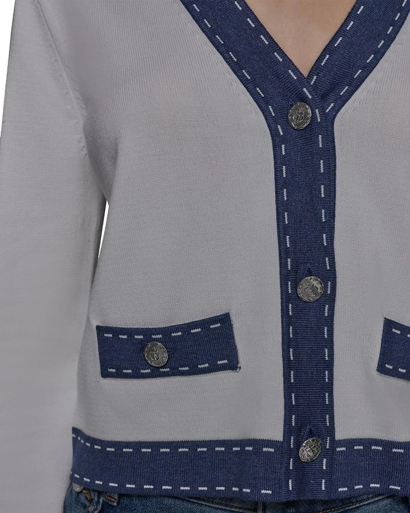 Knit V Neck Cardigan