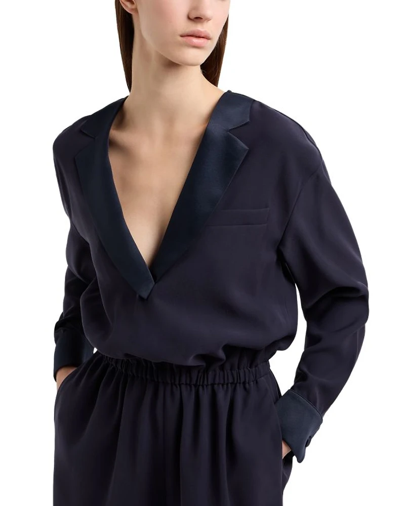 Cady Satin Trim Jumpsuit
