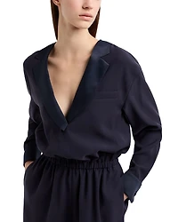 Cady Satin Trim Jumpsuit