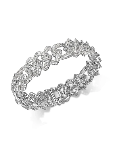 Bloomingdale's Fine Collection Diamond Unisex Chain Link Bracelet