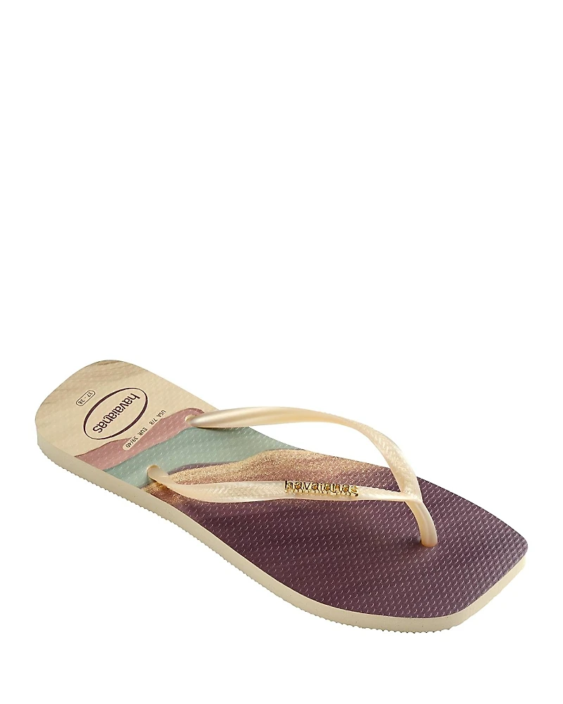havaianas Women's Slim Square Trendy Flip Flop Sandals