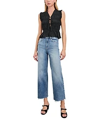Getty High Rise Wide Leg Cropped Jeans Tradewind