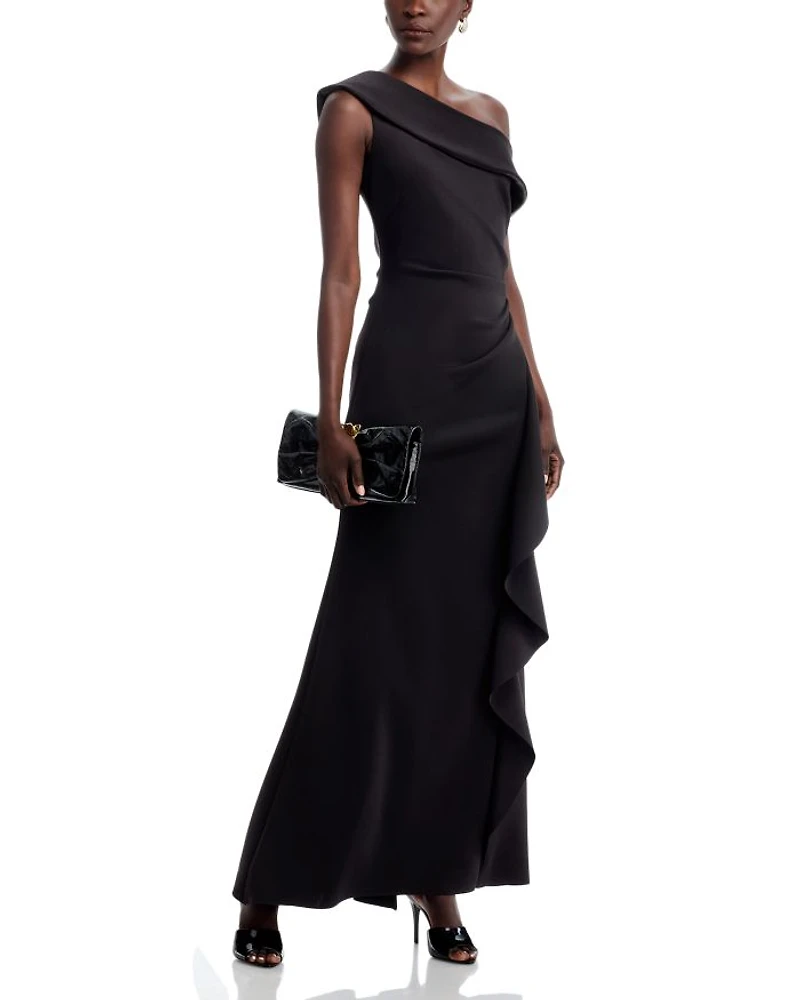 One Shoulder Ruffled Dress