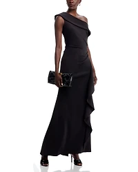 One Shoulder Ruffled Dress