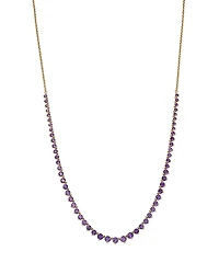 Bloomingdale's Fine Collection Amethyst Adjustable Tennis Necklace