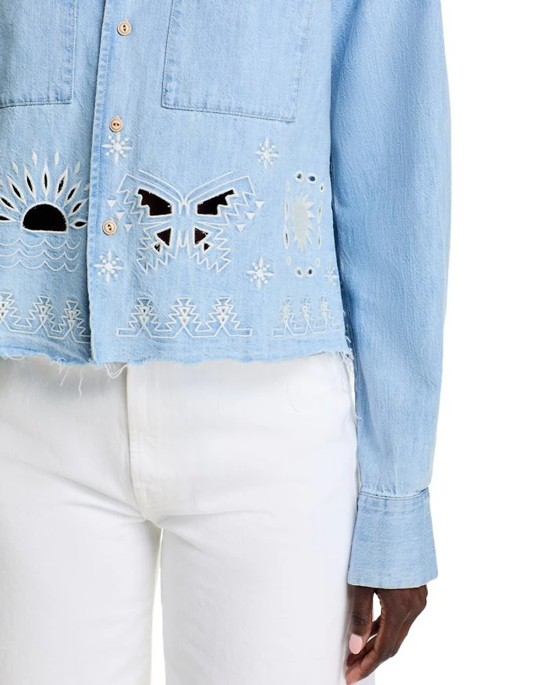 The Roomie Double Frenchie Crop Shirt