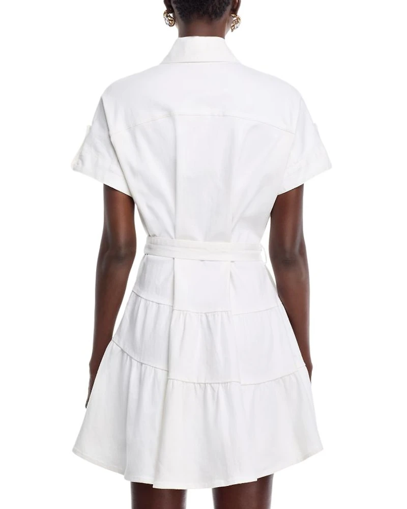 Belted Short Sleeve Shirtdress