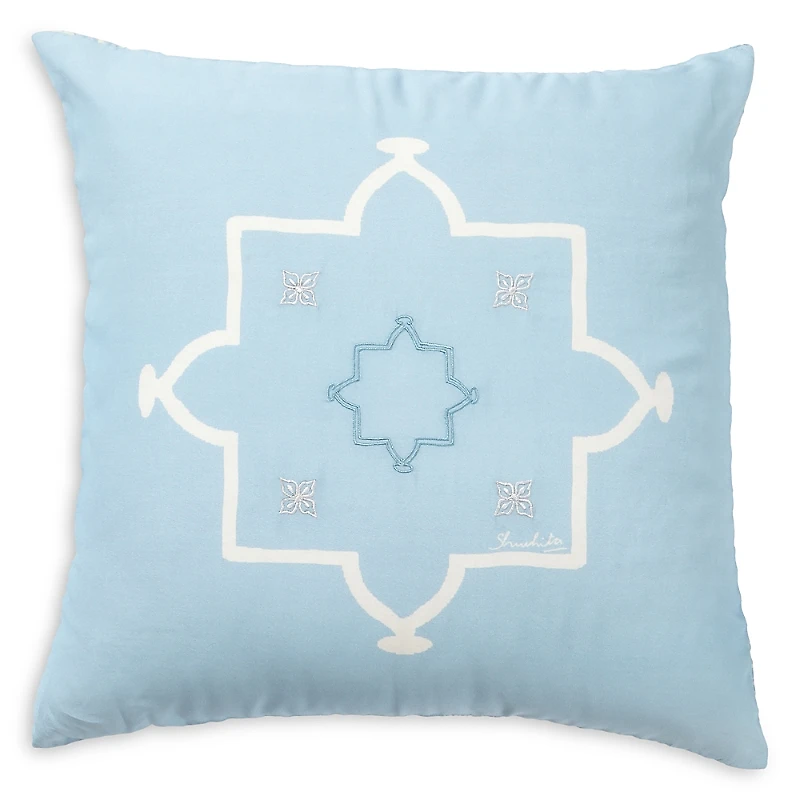 vVyom Aqua Marine Jharoka Reversible Cushion, 20 x 20