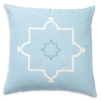 vVyom Aqua Marine Jharoka Reversible Cushion, 20 x 20