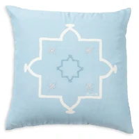 vVyom Aqua Marine Jharoka Reversible Cushion, 20 x 20