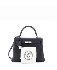 Kelly 28 Handbag Togo with Palladium Hardware
