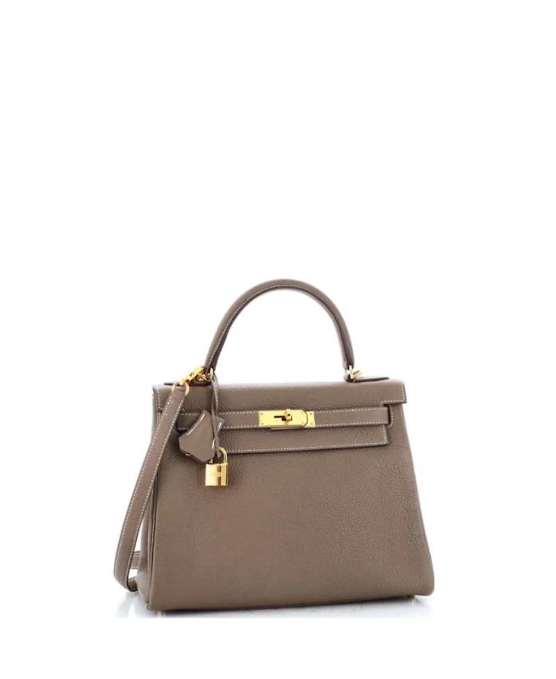 Kelly 28 Handbag Clemence with Gold Hardware