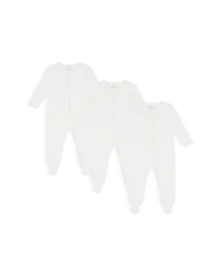 Mori Unisex Clever Zip Baby Pajamas, 3 Pack - Baby