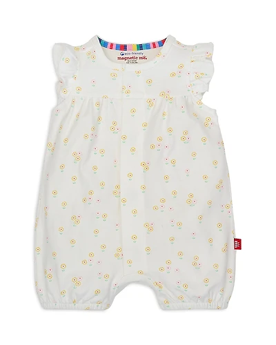 Magnetic Me Girls' Evangeline Ruffled Romper - Baby