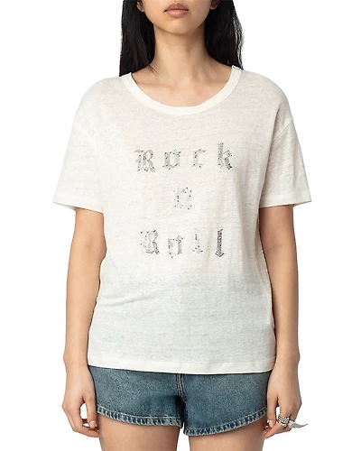 Zadig & Voltaire Marta Linen Rock'N'Roll Tee