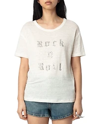 Zadig & Voltaire Marta Linen Rock'N'Roll Tee