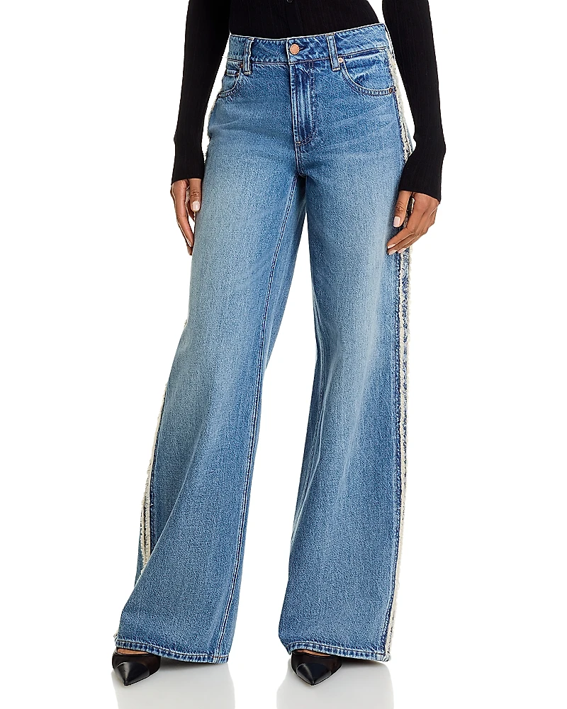 Alice and Olivia Trish Mr. Baggy Mid Rise Jeans