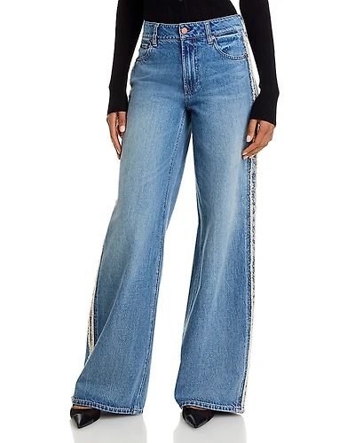 Alice and Olivia Trish Mr. Baggy Mid Rise Jeans