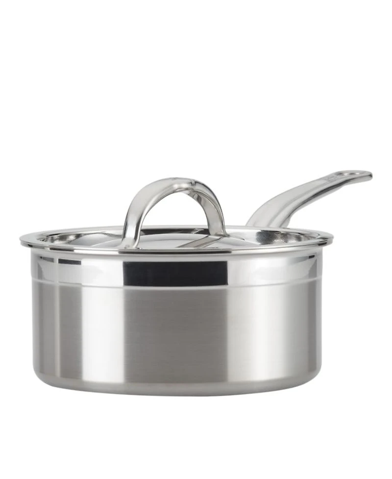 ProBond® Forged 1.5-Quart Professional Clad Stainless Steel Saucepan with Lid