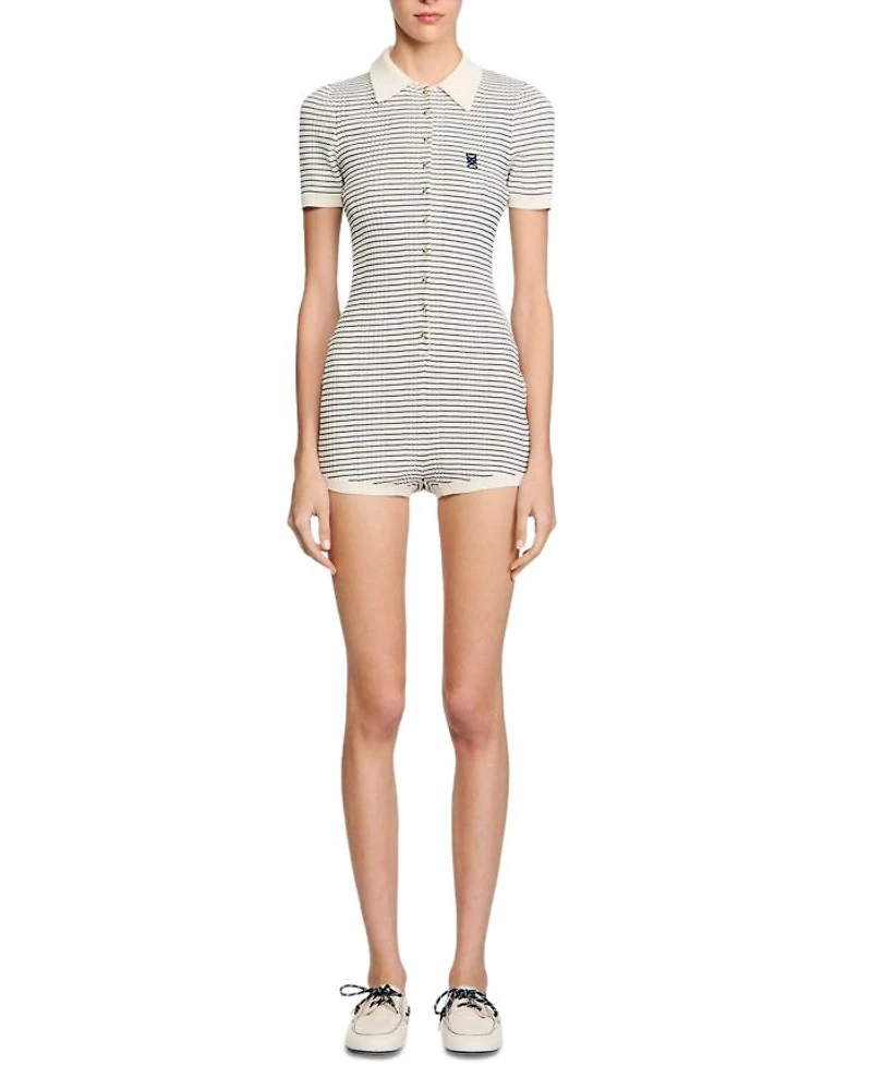 Stripe Knit Romper