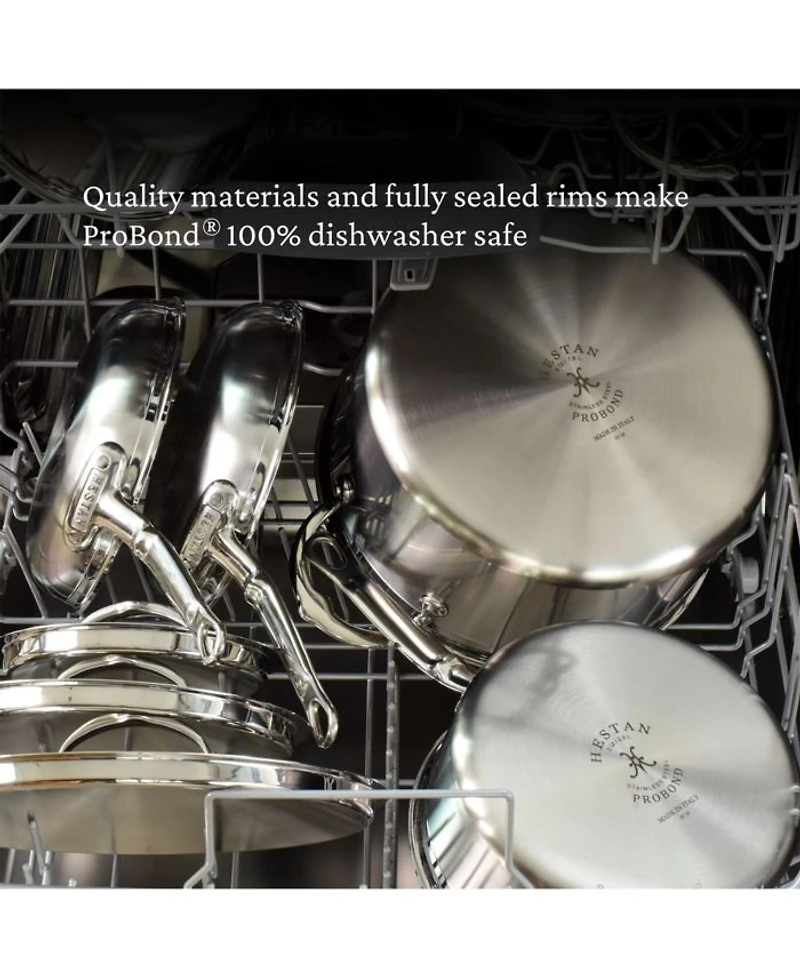 ProBond® Forged 10-Piece Professional Clad Stainless Steel Cookware Set with TITUM® Nonstick