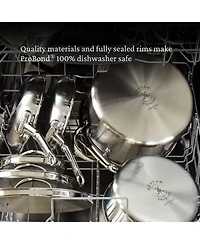 ProBond® Forged 10-Piece Professional Clad Stainless Steel Cookware Set with TITUM® Nonstick