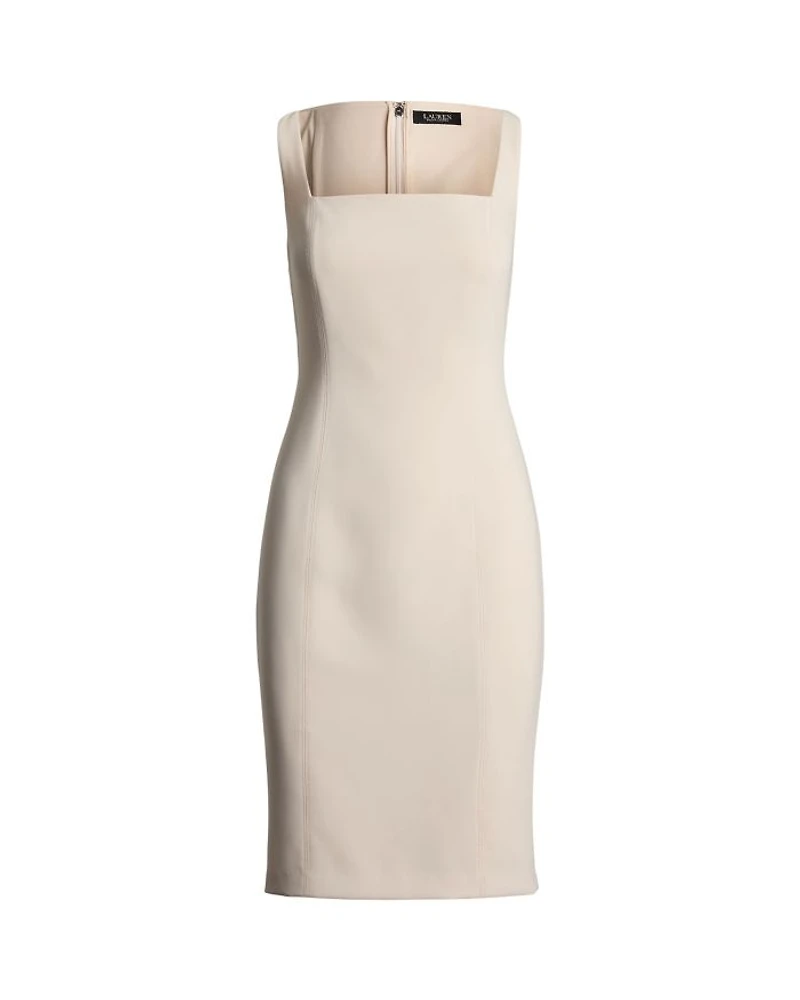 Stretch Crepe Sleeveless Cocktail Dress
