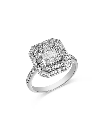 Diamond Halo Ring in 14K White Gold