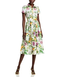Lemon Print Fit & Flare Poplin Shirt Dress - Exclusive