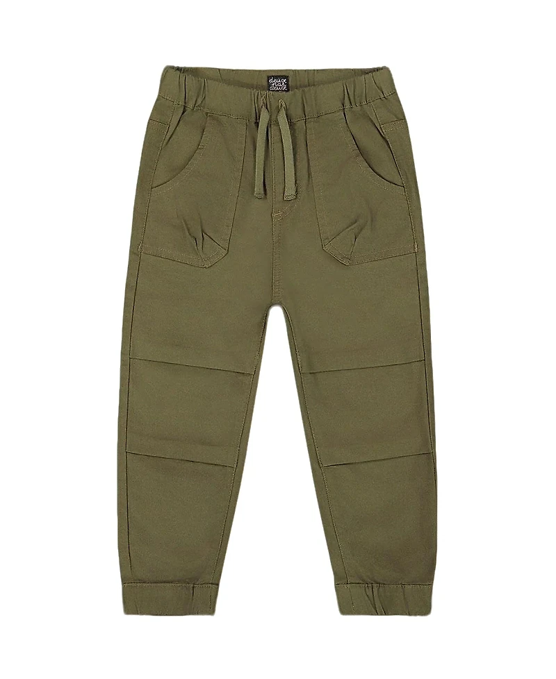 Deux par Deux Boys' Stretch Twill Jogger Pant