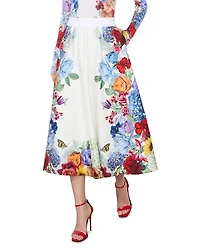 Alice and Olivia Earla High Rise Flare Skirt