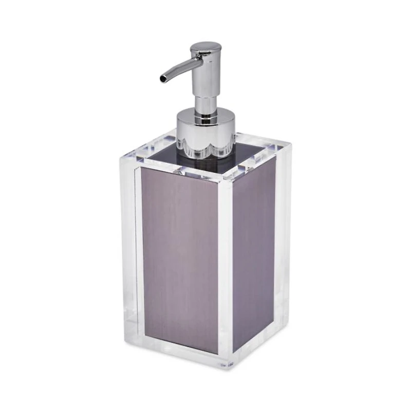 Lucite Soap Dispenser - Silver